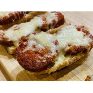 Tartine de soubressade gratinée