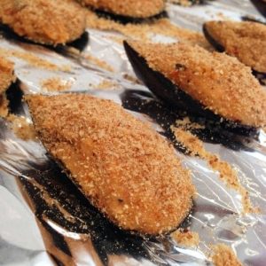 Moules farcies et panées